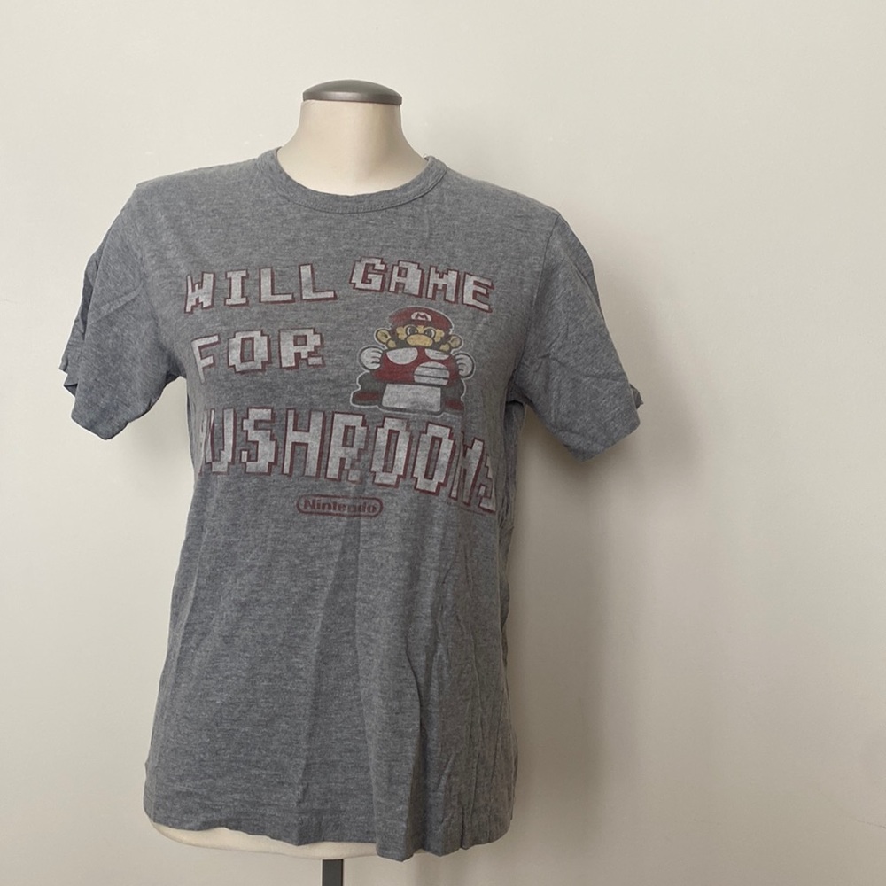 🍄 “Will Game for Mushrooms” TEE 🍄 Sz Small (unisex)
